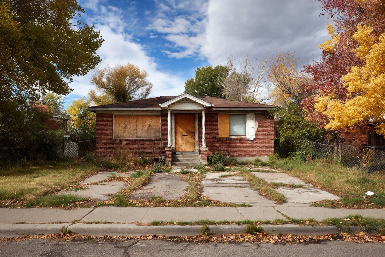 Denver Colorado property with visible code violations and structural issues
