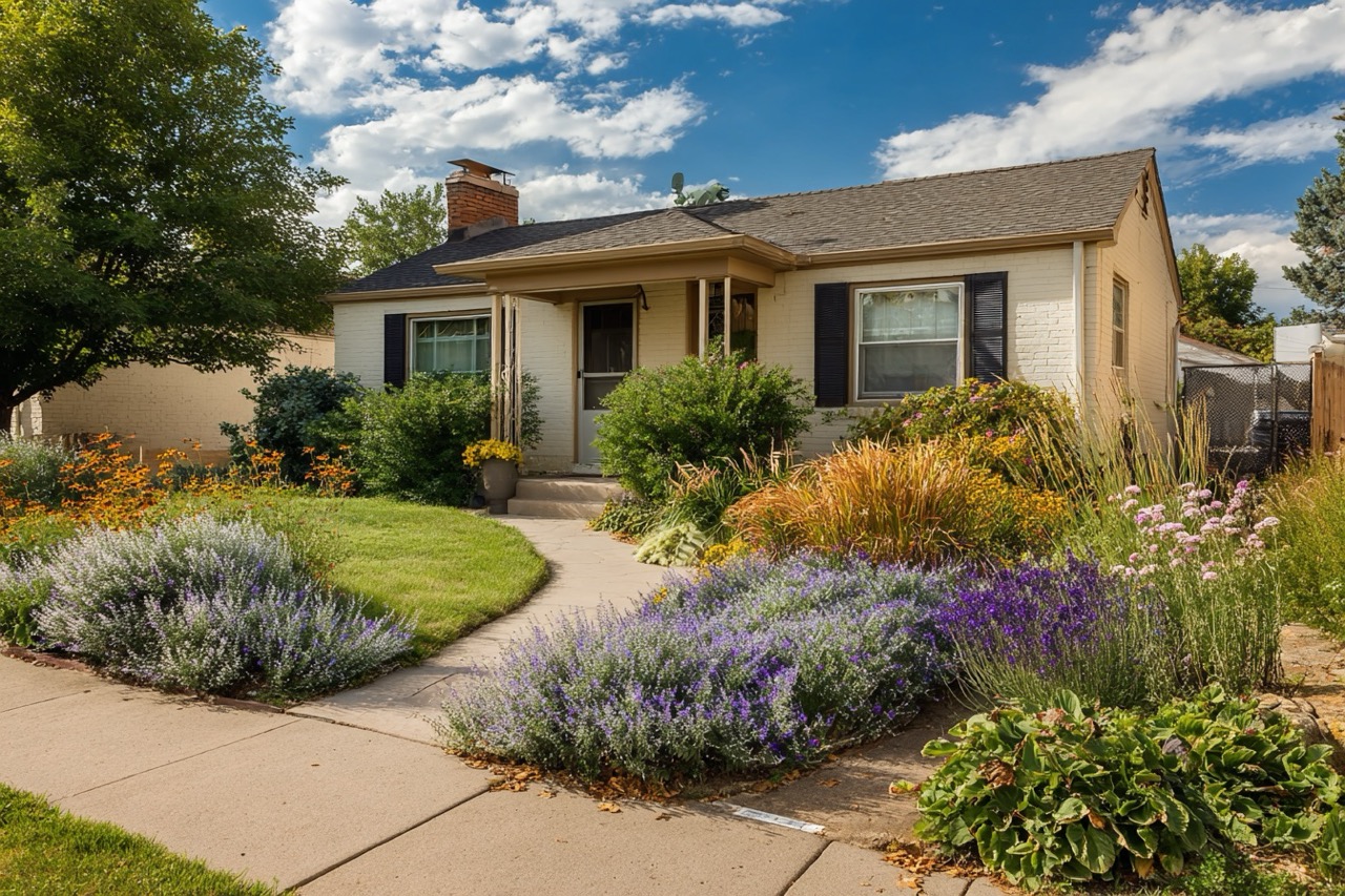 Denver Colorado home exterior with maintained curb appeal and landscaping